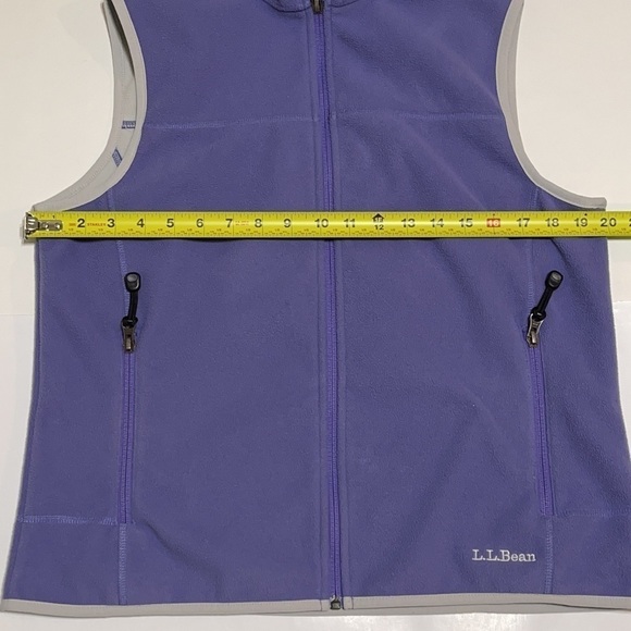 L.L. Bean Woman Purple Fleece Zipped Vest Jacket Size S - Picture 11 of 12
